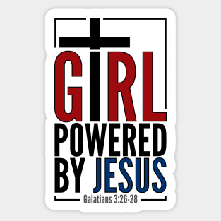 Girl Powered by Jesus Sticker